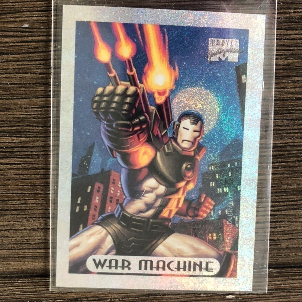 ’94 Marvel Masterpieces trading card: Limited Edition Holofoil: War Machine 10